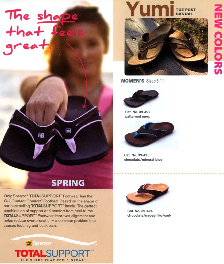 Womens Spenco flip flop sandals